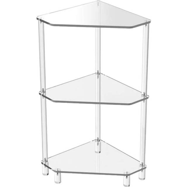 Billede af Hjørnehylde I Gennemsigtig Plast 30 x 30 x 65 cm Reolsystem 30x65cm